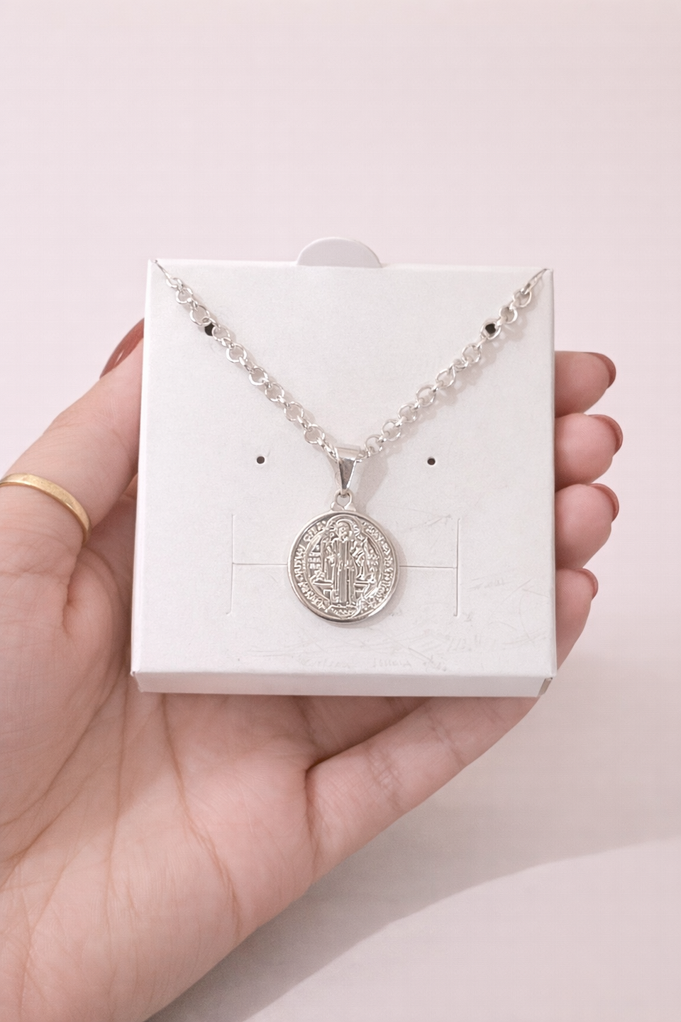 Colar Medalha de São Bento Prata 1