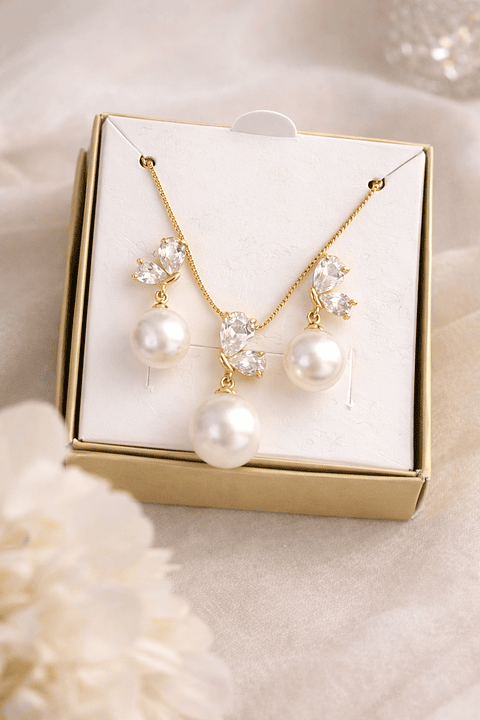 Conjunto Pérola Imperial Flor