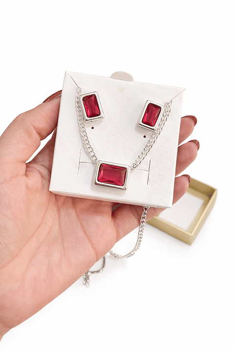 Conjunto Rubi Elegance Prata