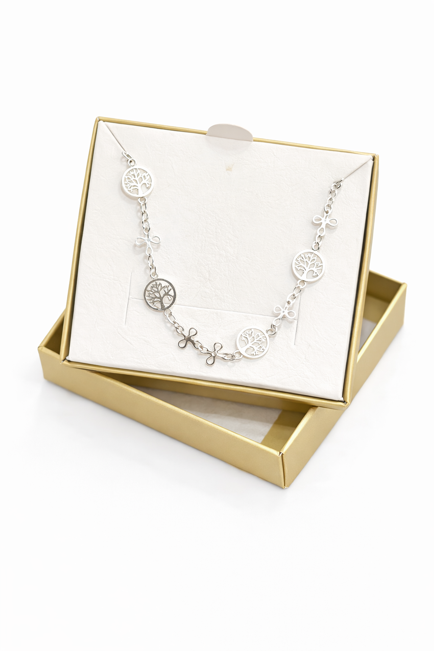 Pulseira Árvore da Vida e Cruz Prata 1