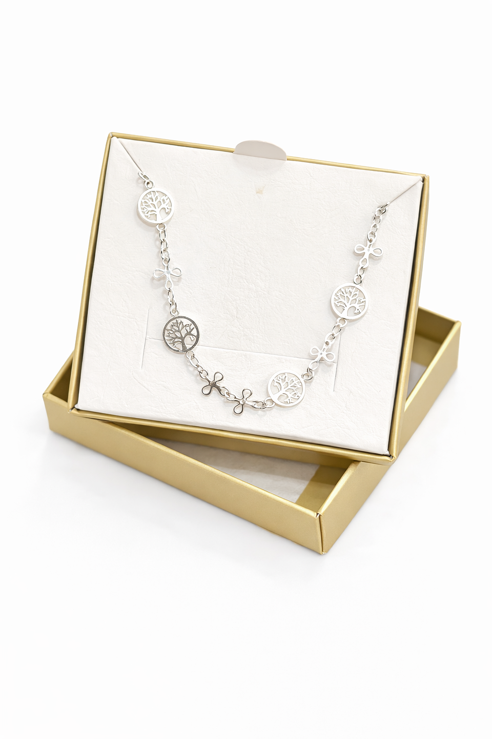 Pulseira Árvore da Vida e Cruz Prata 1