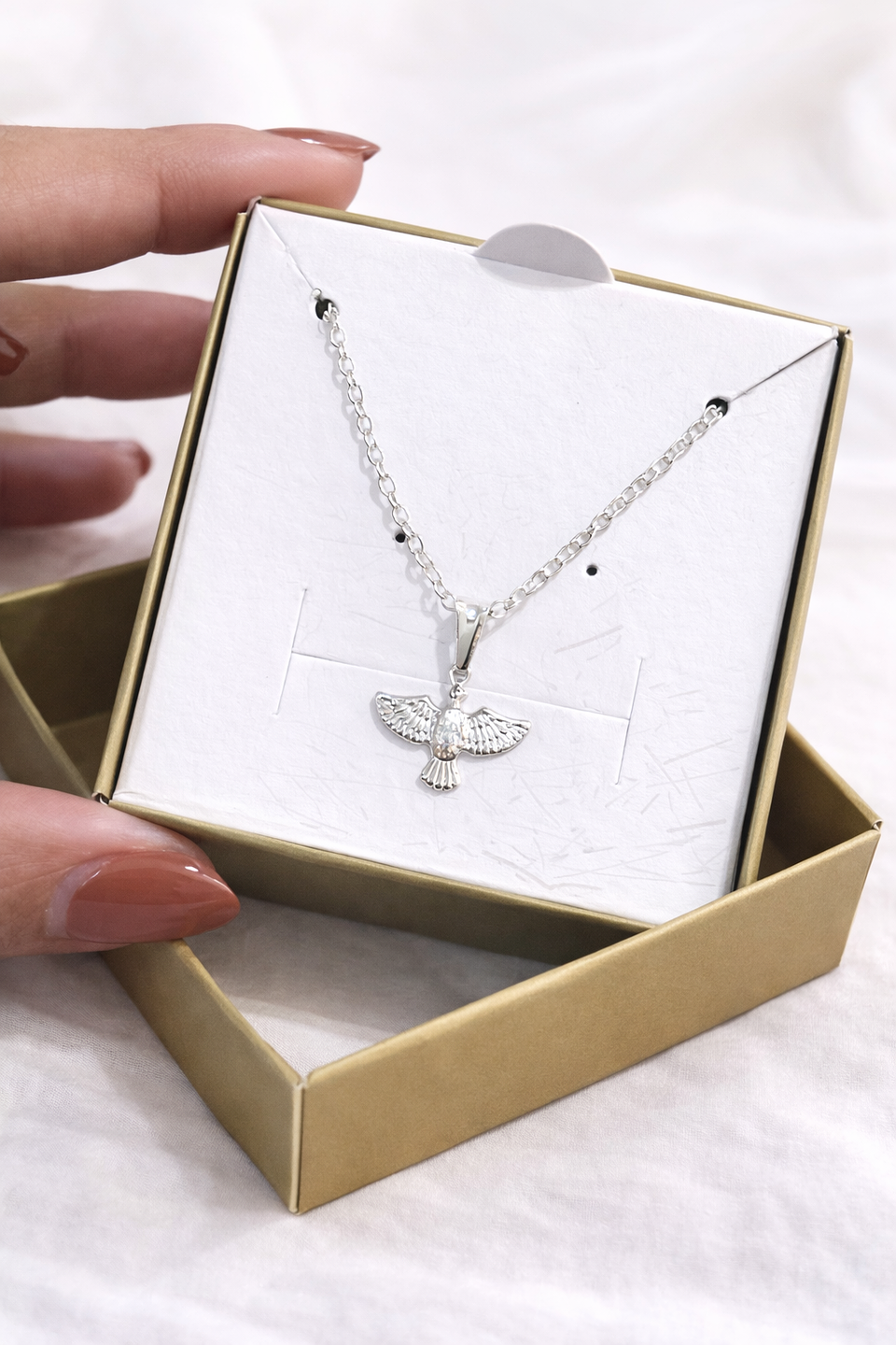 Colar Espírito Santo Lumina Prata 50cm 2