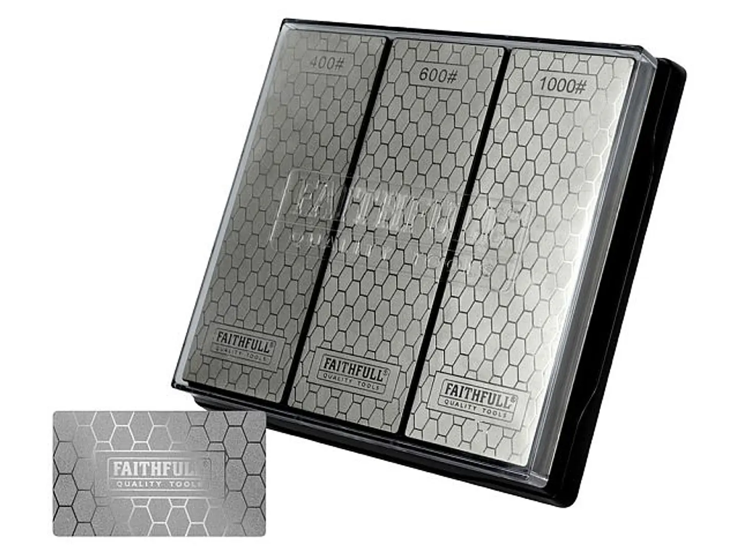 Conjunto de Pedras de Afiar Diamantadas 400 / 600 / 1000 – Faithfull (Diamond Sharpening Stone Set) 2