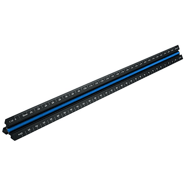 Régua de Escalas Triangular 300 mm – Faithfull (Prestige Tri-Scale Architect Rule) 2