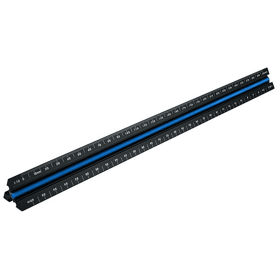 Régua de Escalas Triangular 300 mm – Faithfull (Prestige Tri-Scale Architect Rule) 2