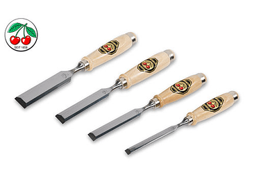 Formão de aparar com cabo de madeira de faia, achatado e chanfrado 2