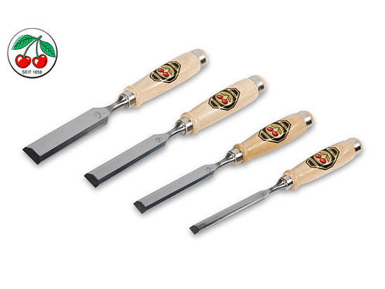 Formão de aparar com cabo de madeira de faia, achatado e chanfrado 2