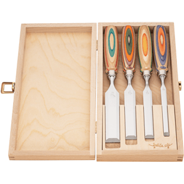 Conjunto de Formões W.I.N.A.C. “Woodworking Is Not a Crime” em Caixa de Madeira – Kirschen (Chisel Set – Special Edition) 3