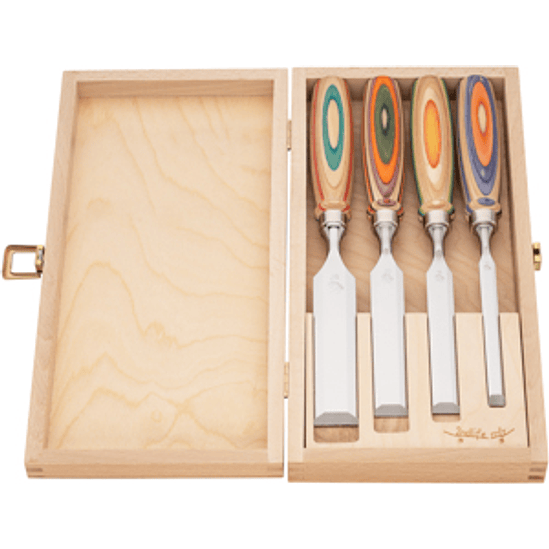 Conjunto de Formões W.I.N.A.C. “Woodworking Is Not a Crime” em Caixa de Madeira – Kirschen (Chisel Set – Special Edition) 3