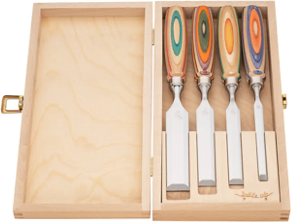 Conjunto de Formões W.I.N.A.C. “Woodworking Is Not a Crime” em Caixa de Madeira – Kirschen (Chisel Set – Special Edition) 3