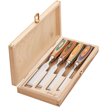 Conjunto de Formões W.I.N.A.C. “Woodworking Is Not a Crime” em Caixa de Madeira – Kirschen (Chisel Set – Special Edition) 2