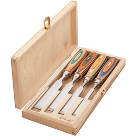 Conjunto de Formões W.I.N.A.C. “Woodworking Is Not a Crime” em Caixa de Madeira – Kirschen (Chisel Set – Special Edition) 2