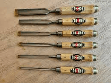 Formão com cabo de madeira de carpa octogonal 2