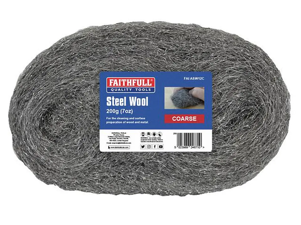 Lã de Aço Industrial para Acabamentos – Faithfull (Steel Wool) 2