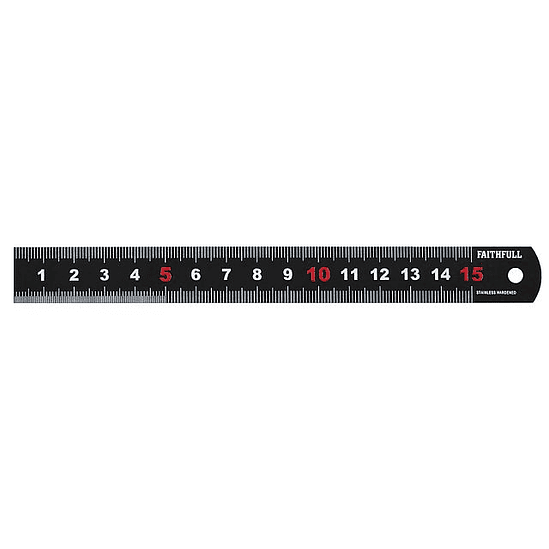 Régua de Medição em Aço Inoxidável – Faithfull (Matt Black Steel Rule) 2