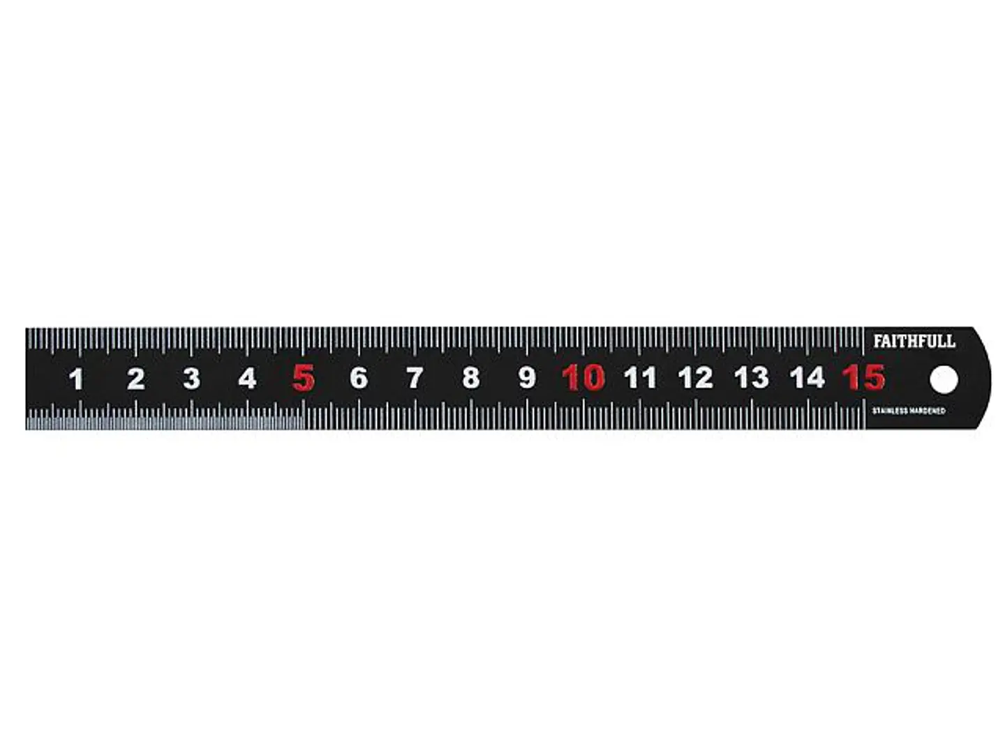 Régua de Medição em Aço Inoxidável – Faithfull (Matt Black Steel Rule) 2