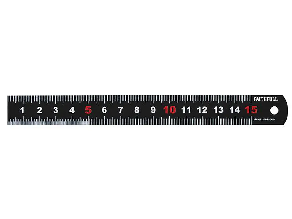 Régua de Medição em Aço Inoxidável – Faithfull (Matt Black Steel Rule) 2