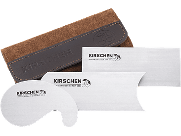 Conjunto de raspadores em estojo de couro 1