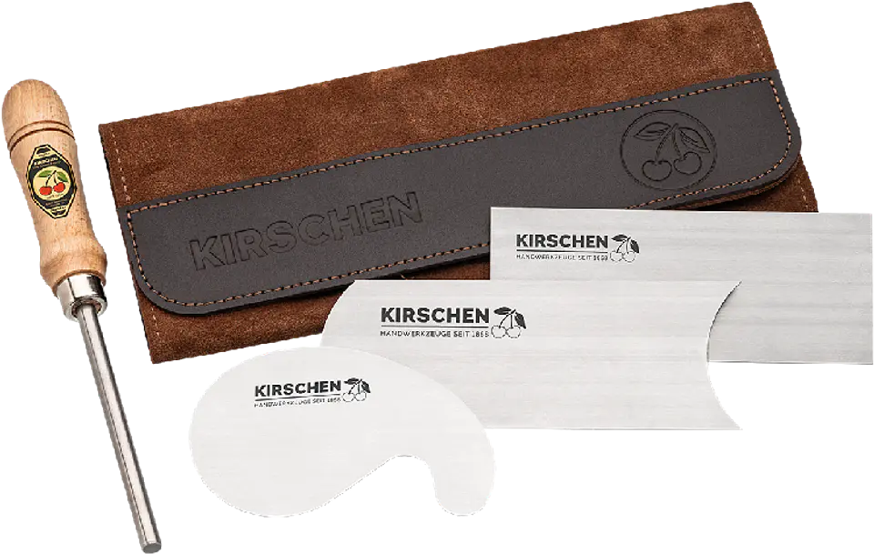 Conjunto de Raspadores de Madeira (4 Peças) com Brunidor – Kirschen (Card Scraper Set with Burnisher) 2