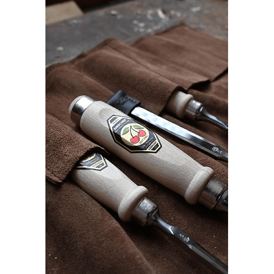 Conjunto de Formões em Bolsa de Couro Castanha – Kirschen (Chisel Set) 3