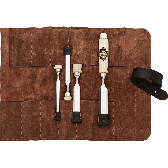 Conjunto de Formões em Bolsa de Couro Castanha – Kirschen (Chisel Set) 5