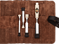 Conjunto de formões em estojo de couro marrom Kirschen - Thumbnail 5