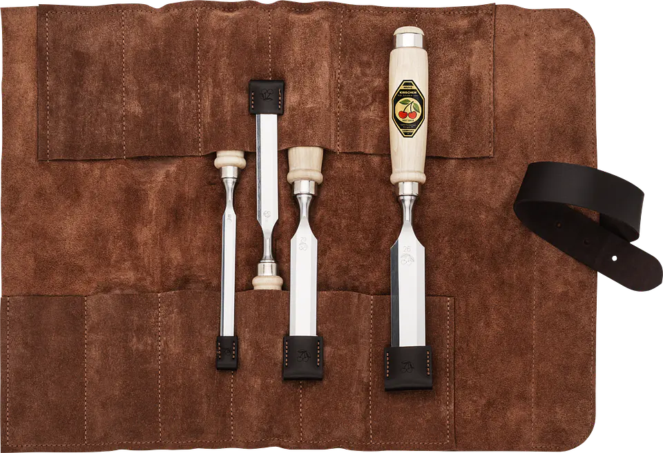 Conjunto de Formões em Bolsa de Couro Castanha – Kirschen (Chisel Set) 5
