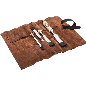 Conjunto de Formões em Bolsa de Couro Castanha – Kirschen (Chisel Set) 2