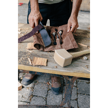 Conjunto de Formões em Bolsa de Couro Castanha – Kirschen (Chisel Set) 6