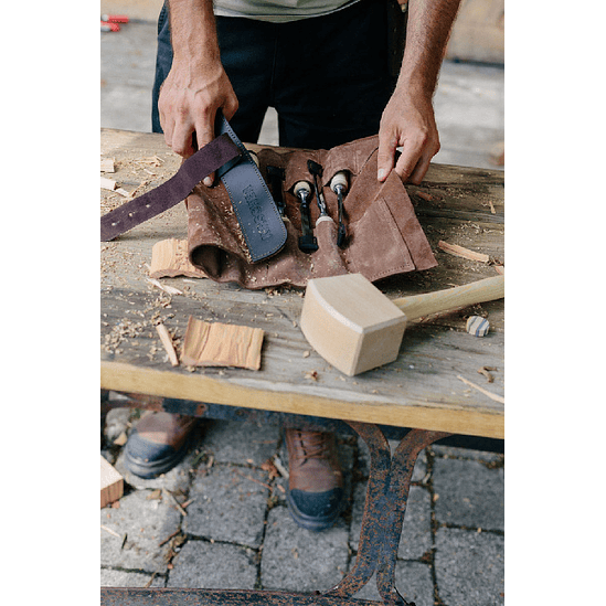 Conjunto de Formões em Bolsa de Couro Castanha – Kirschen (Chisel Set) 6