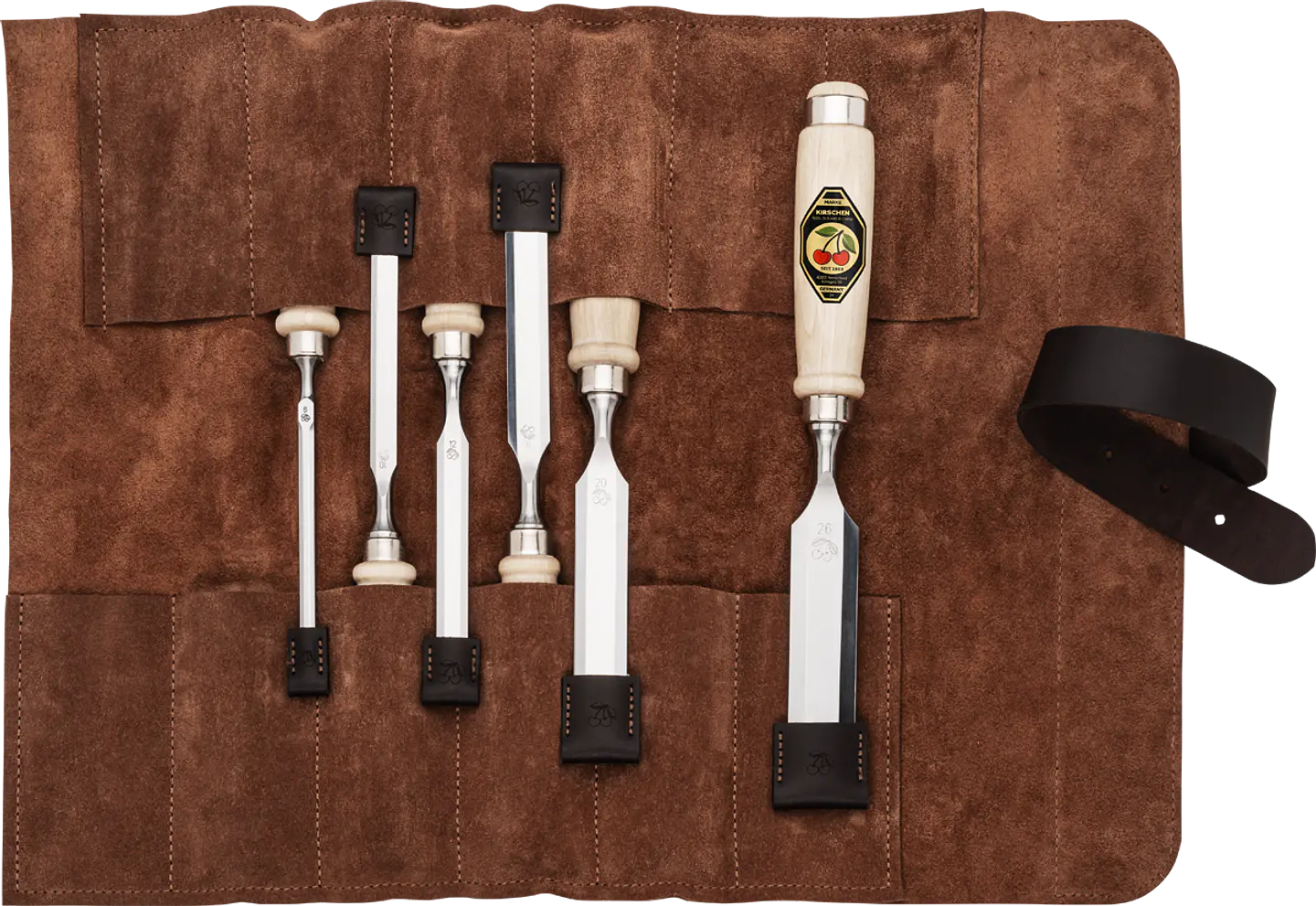 Conjunto de Formões em Bolsa de Couro Castanha – Kirschen (Chisel Set) 7