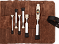 Conjunto de formões em estojo de couro marrom Kirschen - Thumbnail 7