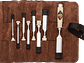 Conjunto de formões em estojo de couro marrom Kirschen - Thumbnail 9