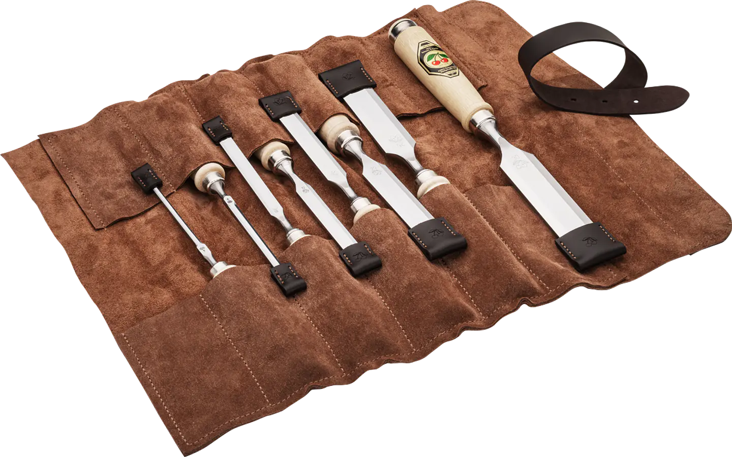 Conjunto de Formões em Bolsa de Couro Castanha – Kirschen (Chisel Set) 10