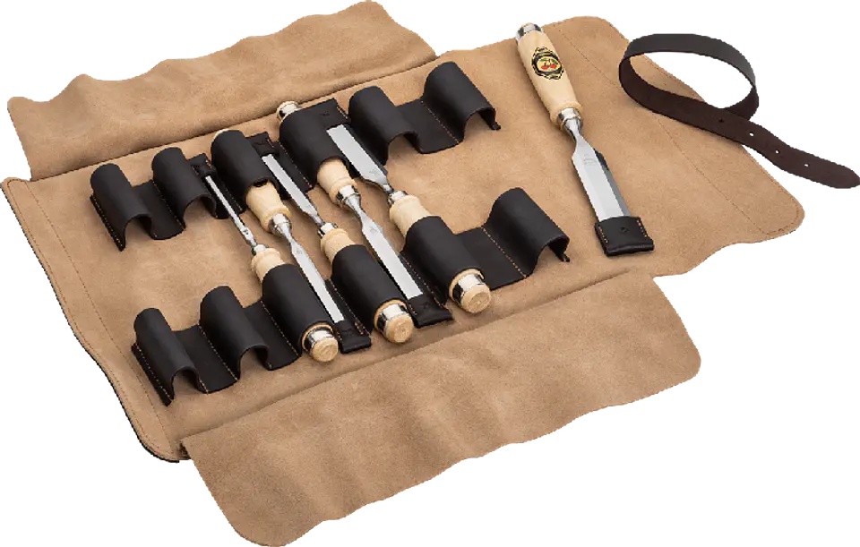 Conjunto de Formões em Bolsa de Couro (6 Peças) – Kirschen (Chisel Set) 2