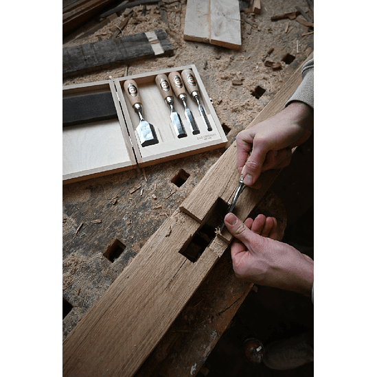 Conjunto de Formões Curtos em Caixa de Madeira (5 Peças) – Kirschen (Short Chisel Set) 3