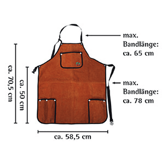 Avental de oficina Kirschen, feito de camurça 3