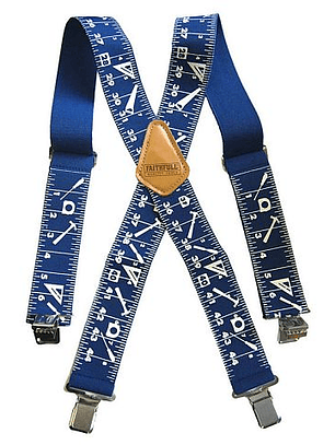 Suspensórios reforçados com 50 mm de largura - Azul