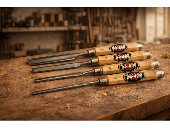 Formão com cabo de madeira de carpa octogonal 1