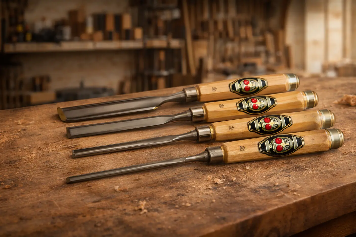 Formão de Marcenaria com Cabo Octogonal em Faia Branca – Kirschen (Bench Chisel – Octagonal Handle) 1