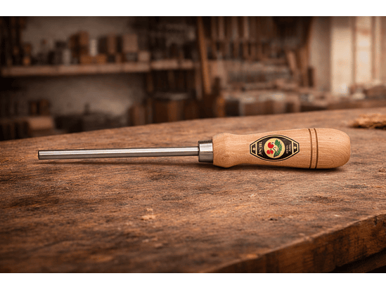 Virador de aço com cabo de madeira - redondo Kirschen 1