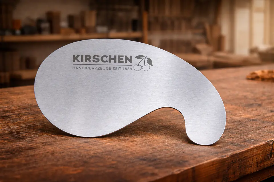 Raspador de Aço Tipo Pescoço de Cisne 0,8 mm – Kirschen (Gooseneck Card Scraper) 1