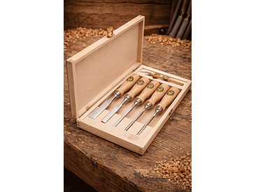 Conjunto de cinzéis para juntas de cauda de andorinha, 6 peças | com cabo de faia 1