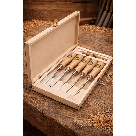 Conjunto de Formões para Caudas-de-Andorinha (6 Peças) – Kirschen (Dovetail Chisel Set) 1