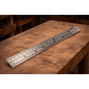 Régua de Medição em Aço com Escalas Métricas e Imperiais – Faithfull (Steel Rule Metric & Imperial) 1