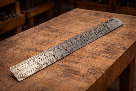 Régua de Medição em Aço com Escalas Métricas e Imperiais – Faithfull (Steel Rule Metric & Imperial)