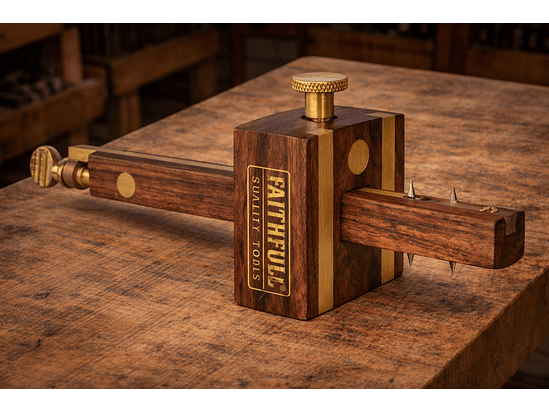 Graminho de marcação de furos e respigas com ajuste de parafuso 1