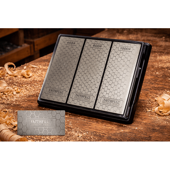 Conjunto de Pedras de Afiar Diamantadas 400 / 600 / 1000 – Faithfull (Diamond Sharpening Stone Set) 1