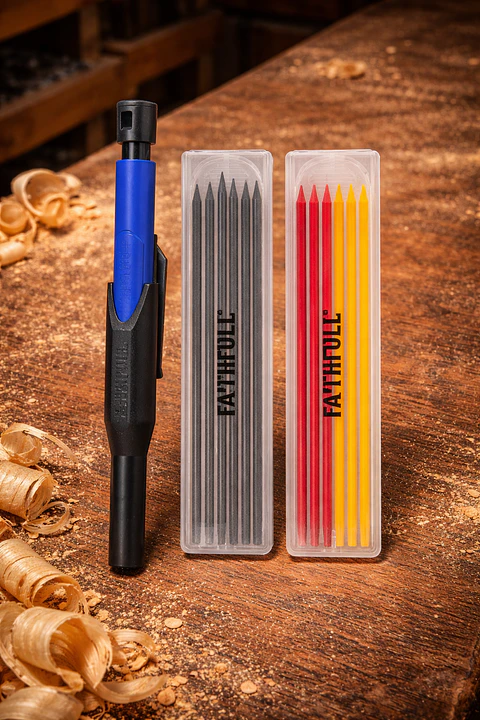 Marcador de Longo Alcance com Recargas – Faithfull (Long Reach Marking Pencil Set)