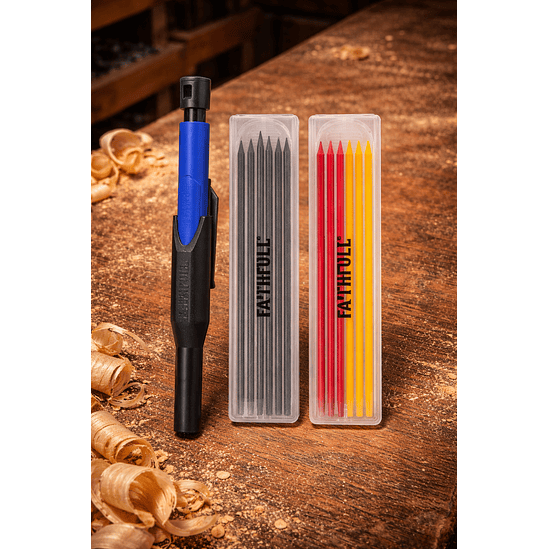 Marcador de Longo Alcance com Recargas – Faithfull (Long Reach Marking Pencil Set) 1